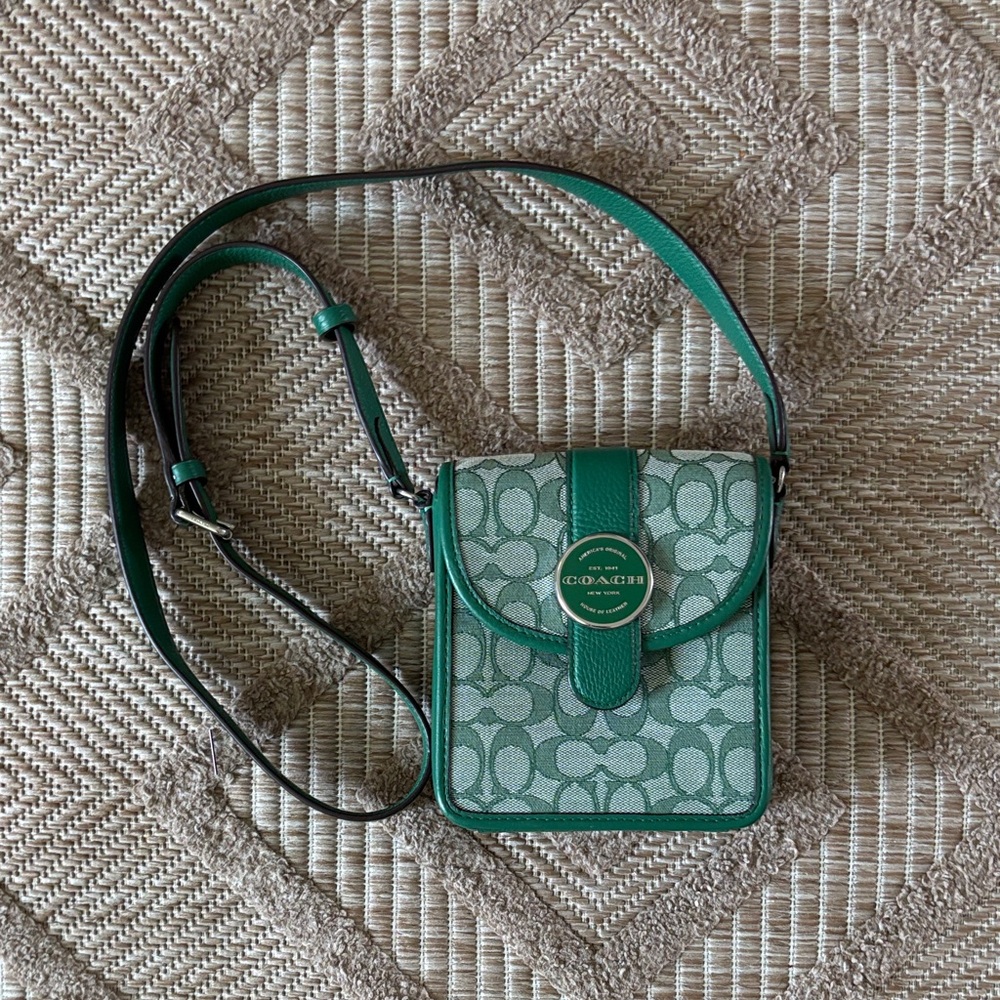 Coach Signature Green Crossbody Bag